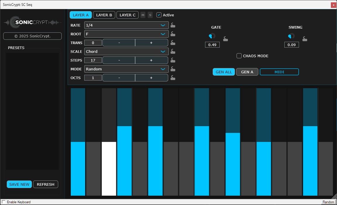 SonicCrypt Sequencer Screenshot